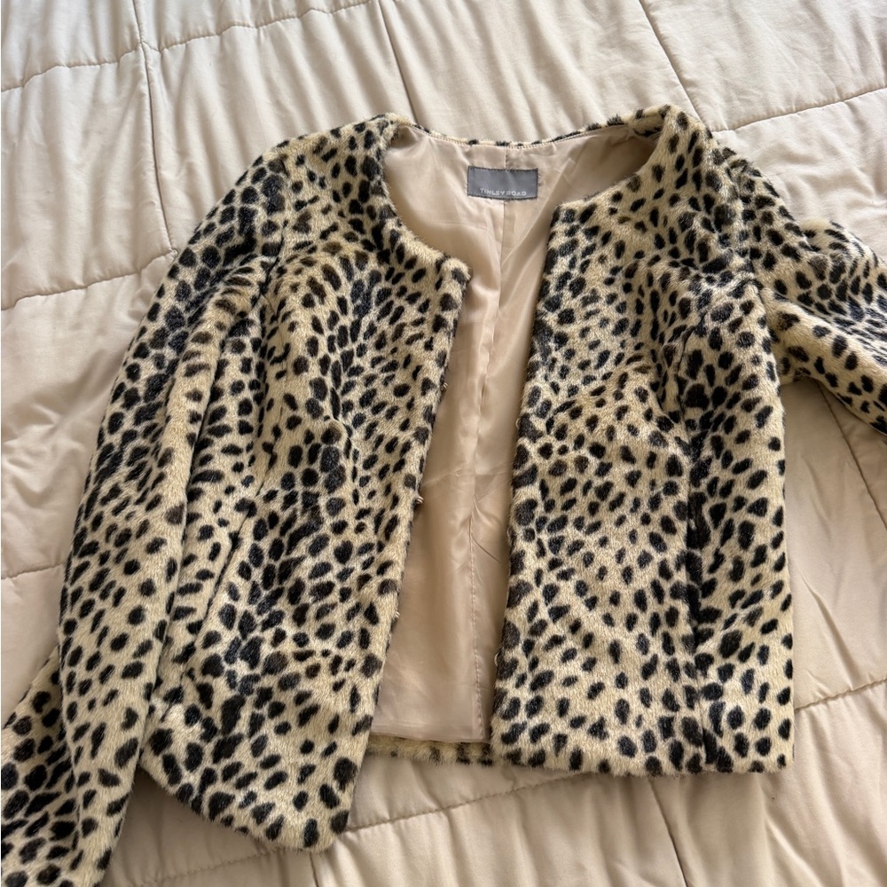 Leopard pony hair jacket